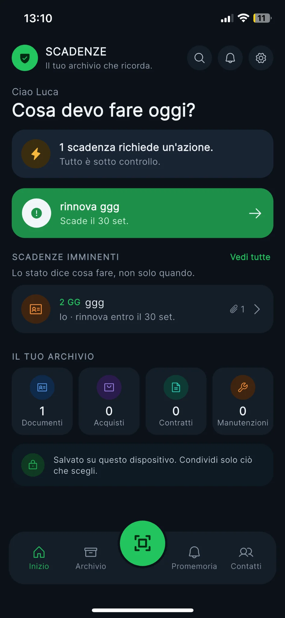 Scadenze e Documenti